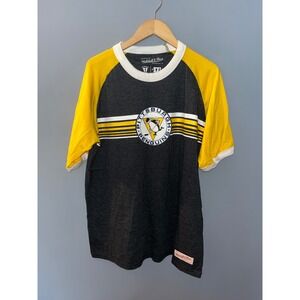Mitchell & Ness Pittsburgh Penguins NHL T Shirt Raglan XXL Hockey